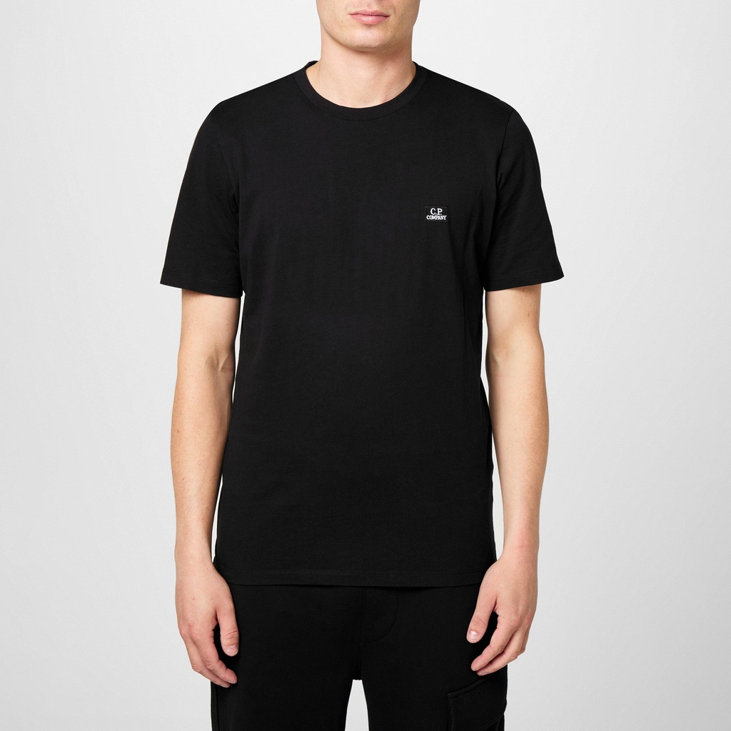 CP Company Embroidered Logo T Shirt - Black 999